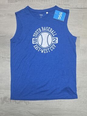DSG Boys Large Royal Blue Youth Baseball Tank Top